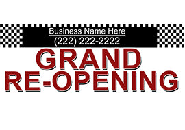 Grand Re-Opening Banner 3'x8'