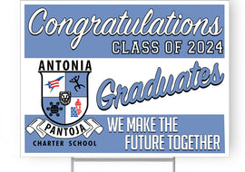 Antonio Pantoja 18"x 24" Graduation Yard Sign with 10"x 15" Metal Stake Class 2024