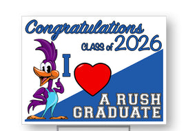 Rush 2026 18"H x 24"W Coroplast Yard Sign with 10"W x 15"H Metal Stake