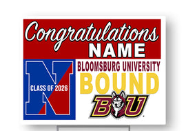 Neshaminy High School Class of 2026 with photo 18"H x24" W  Coroplast Yardsign with 10"wx15"H metal stake