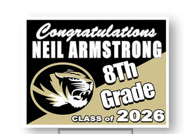 Armstrong Middle School 2026 18"H x 24"W Coroplast Yard Sign with 10"W x 15"H Metal Stake