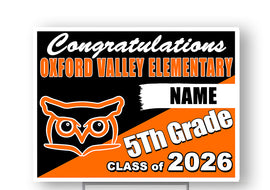 Oxford Valley 2026 18"H x 24"W Coroplast Yard Sign with 10"W x 15"H Metal Stake