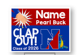 Pearl Buck 2026 18"H x 24"W Coroplast Yard Sign with 10"W x 15"H Metal Stake