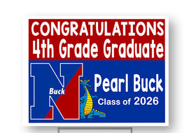 Pearl Buck 2026 18"H x 24"W Coroplast Yard Sign with 10"W x 15"H Metal Stake