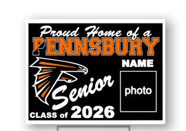 Pennsbury High School PHS Class 2026 18"H x 24"W Coroplast Yard Sign with 10"W x 15"H Metal Stake