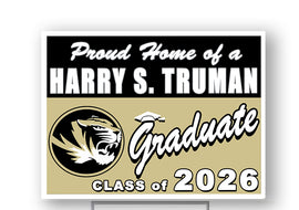 Truman High School Class 2026 18"H x 24"W Coroplast Yard Sign with 10"W x 15"H Metal Stake