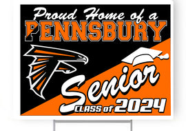 Pennsbury High School PHS Class 2024 18"H x 24"W Coroplast Yard Sign with 10"W x 15"H Metal Stake