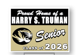 Truman High School Class 2026 18"H x 24"W Coroplast Yard Sign with 10"W x 15"H Metal Stake