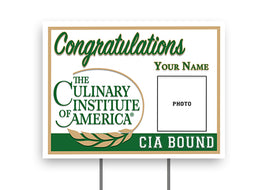 CIA Bound 18"H x 24"W Coroplast Yard Sign with 10"W x 15"H Metal Stake