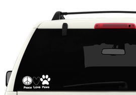 Peace,Love,Paw Decal