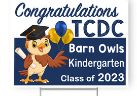 TCDC 18"H x 24"W Coroplast Yard Sign with 10"W x 15"H Metal Stake