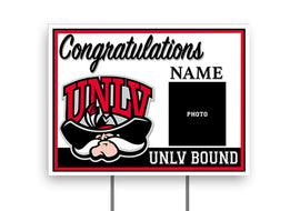 UNLV 18"H x 24"W Coroplast Yard Sign with 10"W x 15"H Metal Stake