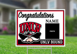 UNLV 18"H x 24"W Coroplast Yard Sign with 10"W x 15"H Metal Stake